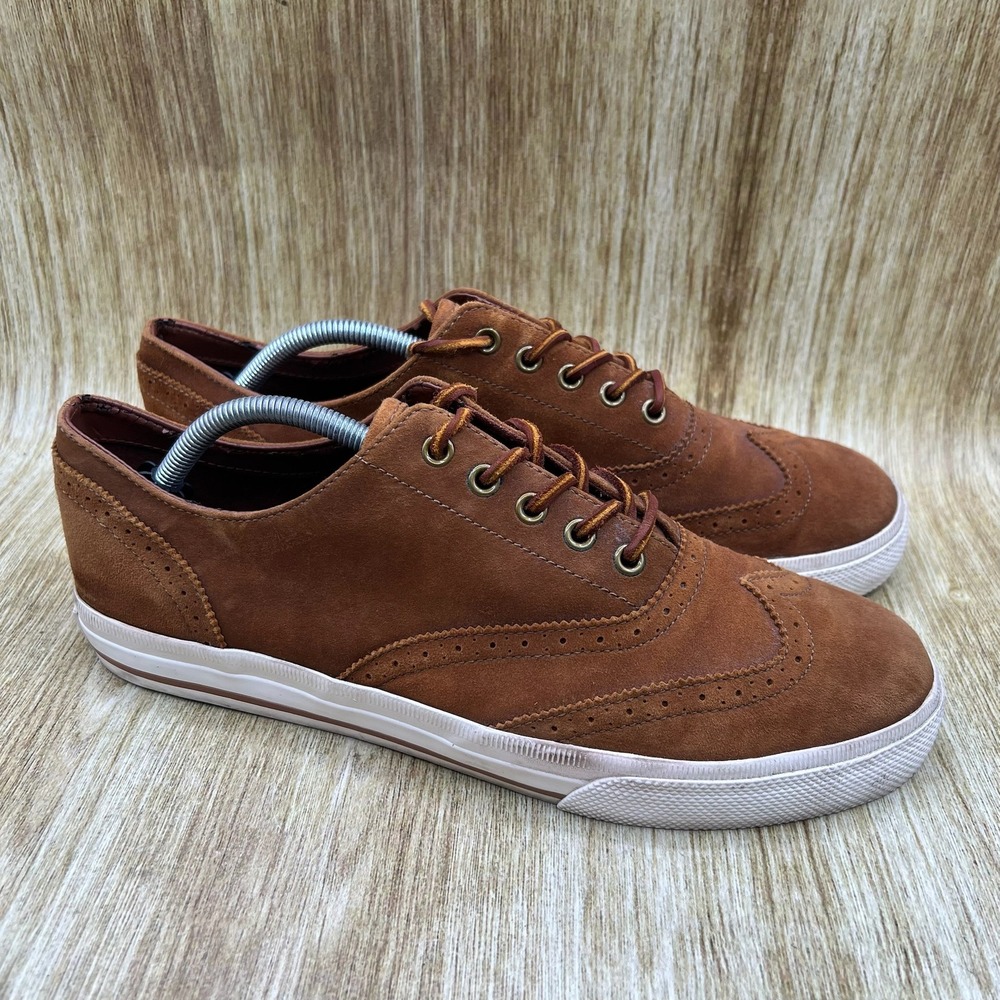 Polo Ralph Lauren Vultan Sneakers Men's Size 11 D Brown Suede Wingtip Shoes